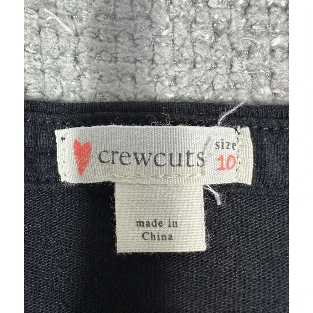 Crewcuts Dress Girls 10 Blue Ruffle Sleeve Pom Pom Preppy